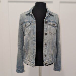 Topshop Moto Cropped Jean Jacket | Size 6